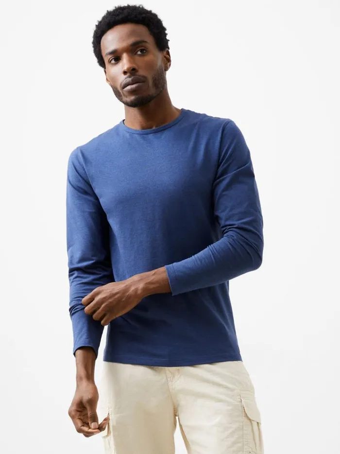 French Connection TShirts and Polo Shirts Long Sleeve Stretch TShirt Navy Mel 8211 Man French Connection TShirts and Polo Shirts Long Sleeve Stretch TShirt Navy Mel 8211 Man