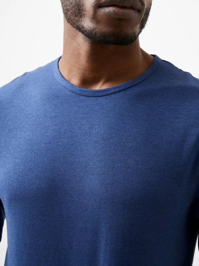 French Connection TShirts and Polo Shirts Long Sleeve Stretch TShirt Navy Mel 8211 Man