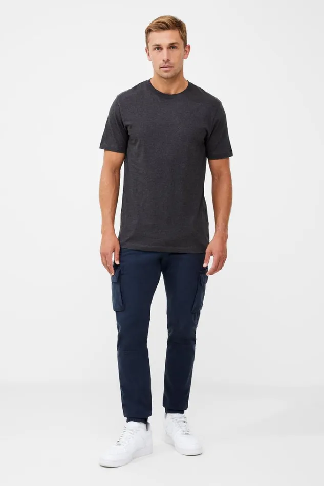 French Connection TShirts and Polo Shirts Organic Cotton Classic TShirt Charcoal Mel 8211 Man