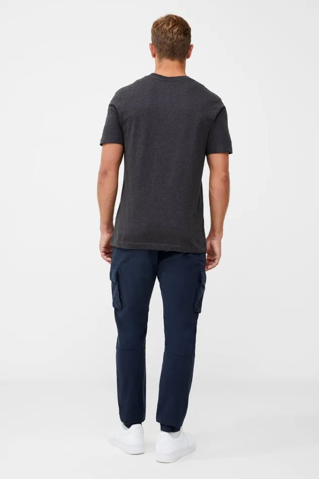 French Connection TShirts and Polo Shirts Organic Cotton Classic TShirt Charcoal Mel 8211 Man