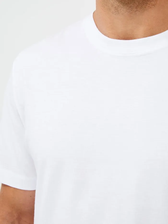 French Connection TShirts and Polo Shirts Organic Cotton Classic TShirt Linen White 8211 Man