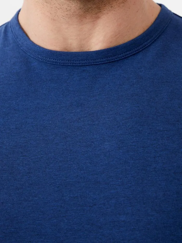 French Connection TShirts and Polo Shirts Short Sleeve Stretch TShirt Navy Mel 8211 Man