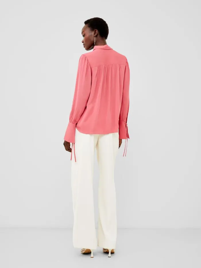 French Connection Tops Cecile Crepe Shirt Rose Kiss 8211 Woman