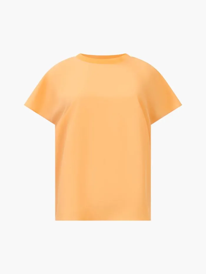 French Connection Tops Crepe Light Crew Neck Top Melon 8211 Woman