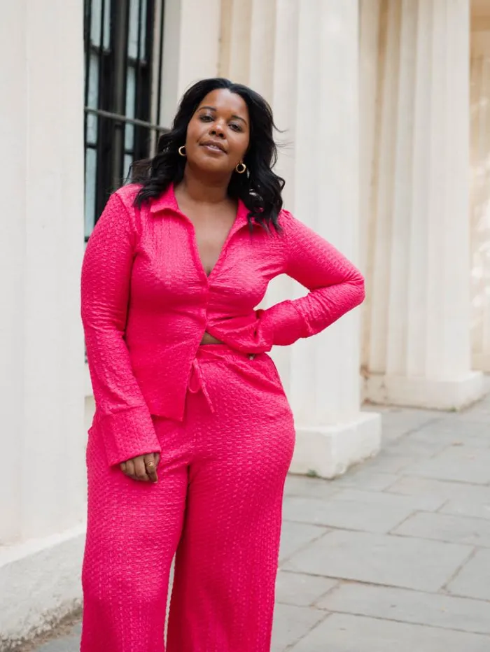 French Connection Tops Tash Textured Top Fuschia 8211 Woman