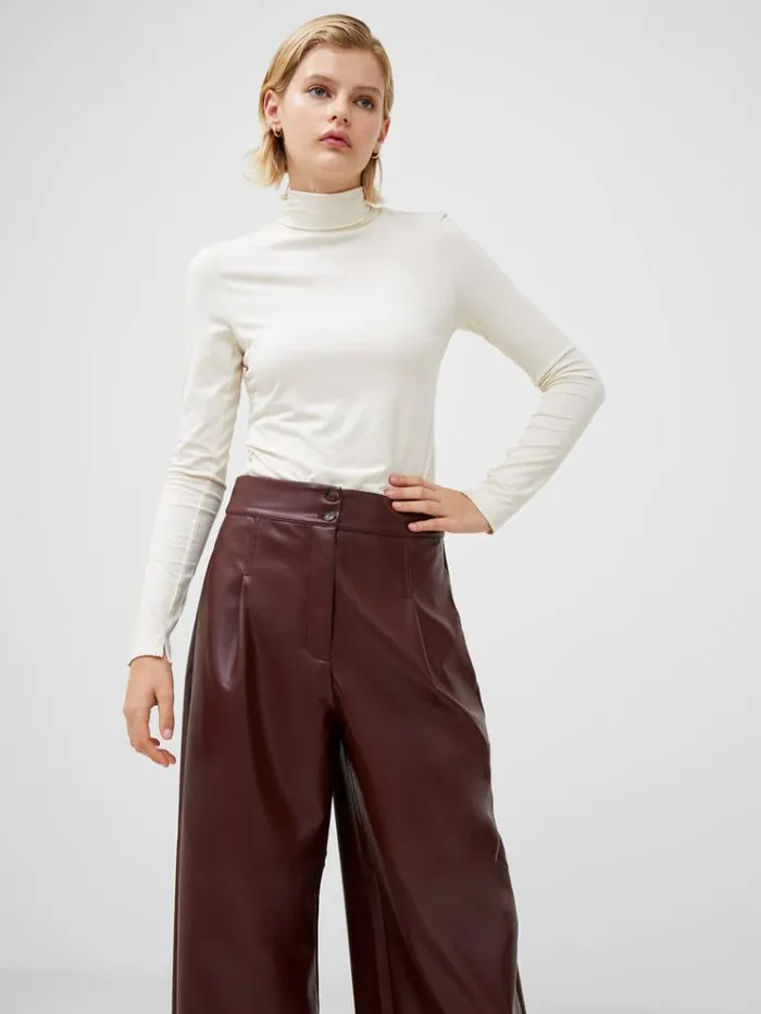 French Connection Tops Venitia Jersey Split Cuff Top Classic Cream 8211 Woman