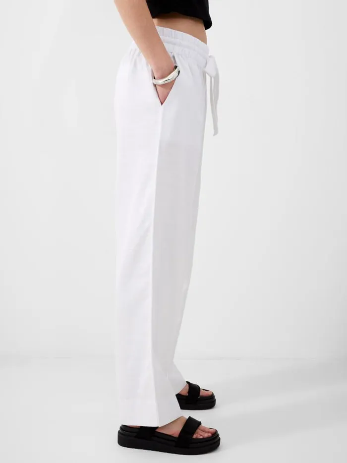 French Connection Trousers Bodie Blend Trousers Linen White 8211 Woman