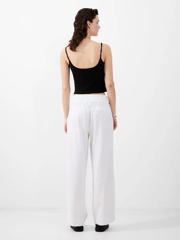 French Connection Trousers Bodie Blend Trousers Linen White 8211 Woman