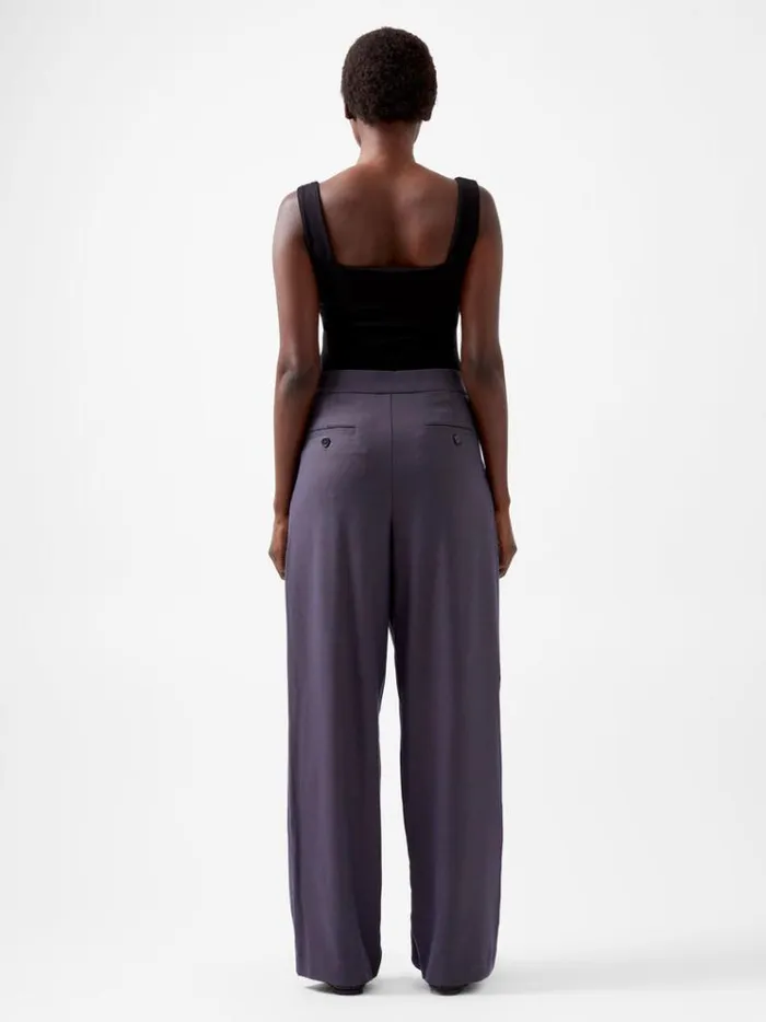 French Connection Trousers Carmine Flannel Trousers Charcoal 8211 Woman