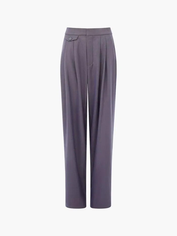 French Connection Trousers Carmine Flannel Trousers Charcoal 8211 Woman