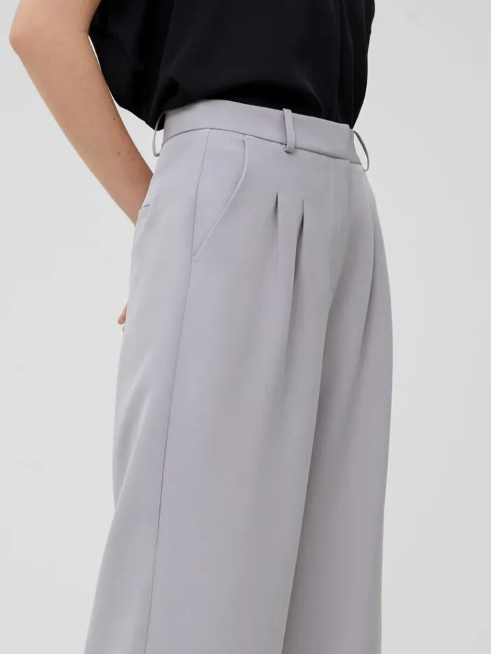 French Connection Trousers Echo Crepe Trousers Alloy 8211 Woman