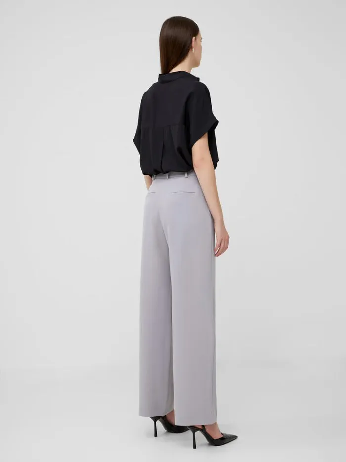 French Connection Trousers Echo Crepe Trousers Alloy 8211 Woman