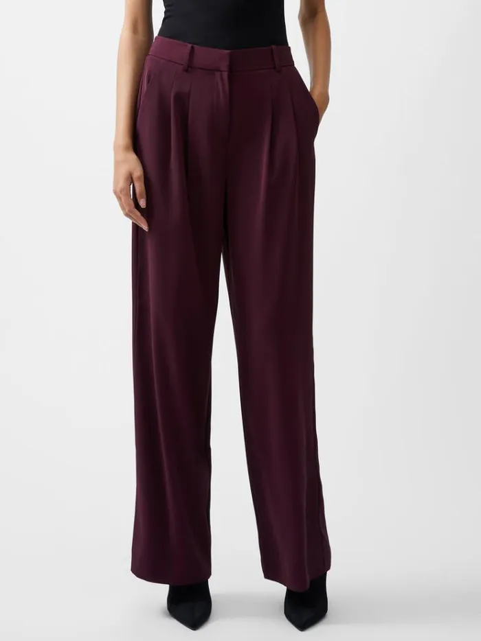 French Connection Trousers Harrie Tailored Trousers Burgundy Red 8211 Woman