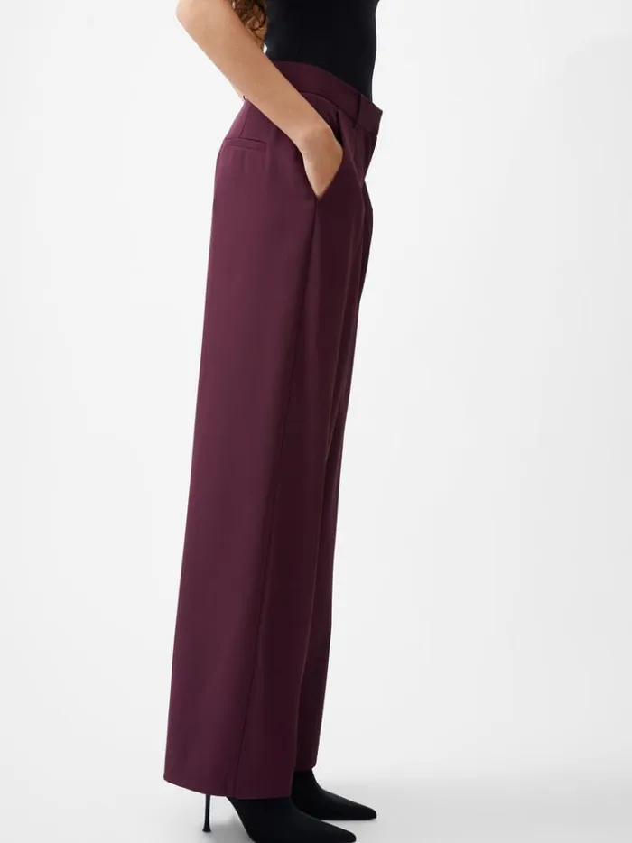 French Connection Trousers Harrie Tailored Trousers Burgundy Red 8211 Woman
