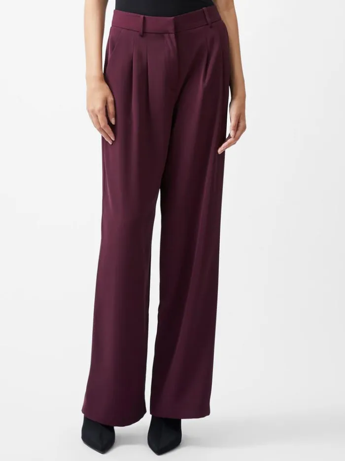 French Connection Trousers Harrie Tailored Trousers Burgundy Red 8211 Woman