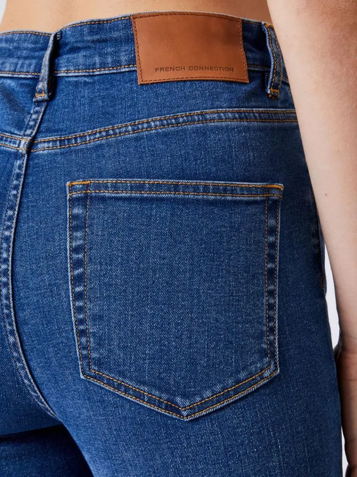 French Connection Trousers Toms Denim Flared Jeans Mid Wash 8211 Woman