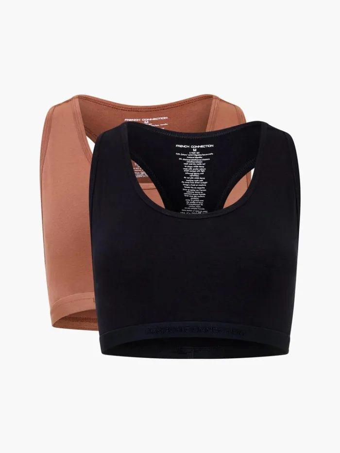 French Connection Underwear and Socks Fc 2 Pack Crop Top Tonal Blacklight Brown 8211 Woman French Connection Underwear and Socks Fc 2 Pack Crop Top Tonal Blacklight Brown 8211 Woman