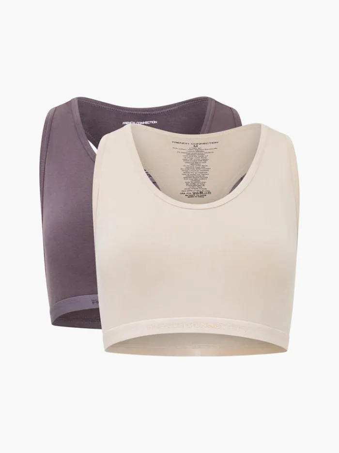 French Connection Underwear and Socks Fc 2 Pack Crop Top Tonal Nudegrey Excalibur 8211 Woman French Connection Underwear and Socks Fc 2 Pack Crop Top Tonal Nudegrey Excalibur 8211 Woman