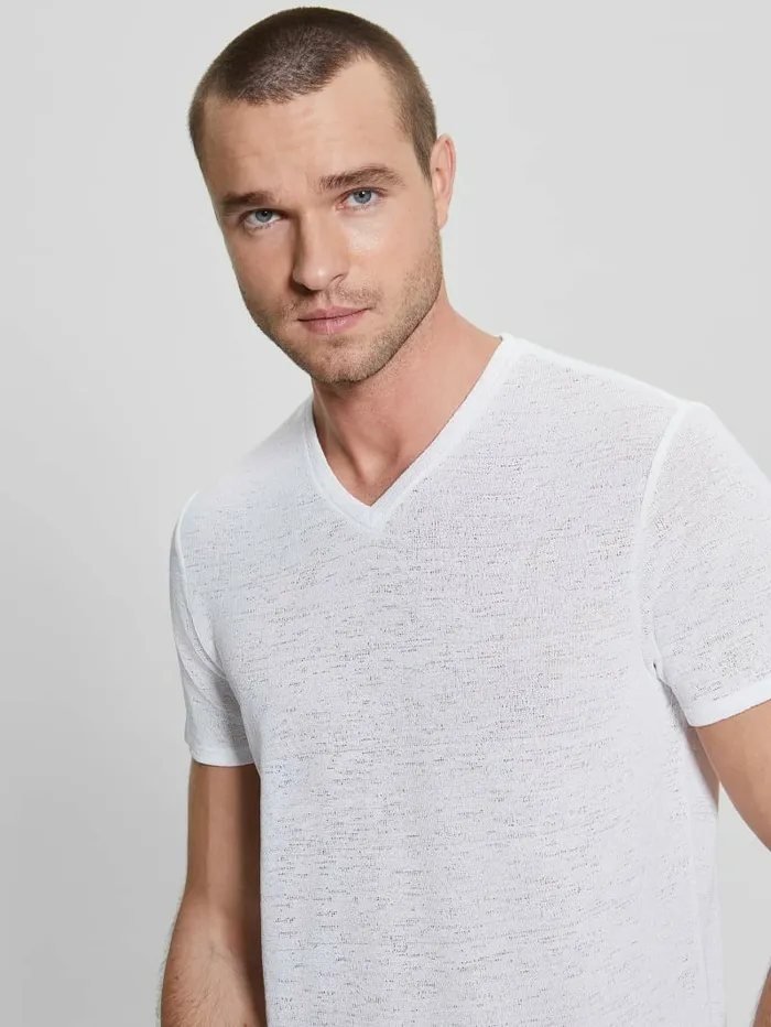 Gauze Tee Pure White Men TShirts and Tanks GUESS