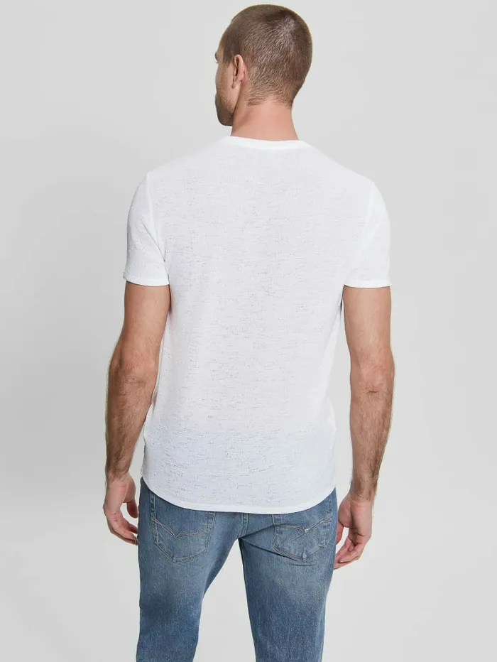 Gauze Tee Pure White Men TShirts and Tanks GUESS Gauze Tee Pure White Men TShirts and Tanks GUESS