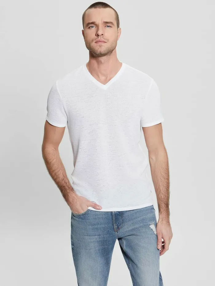 Gauze Tee Pure White Men TShirts and Tanks GUESS Gauze Tee Pure White Men TShirts and Tanks GUESS