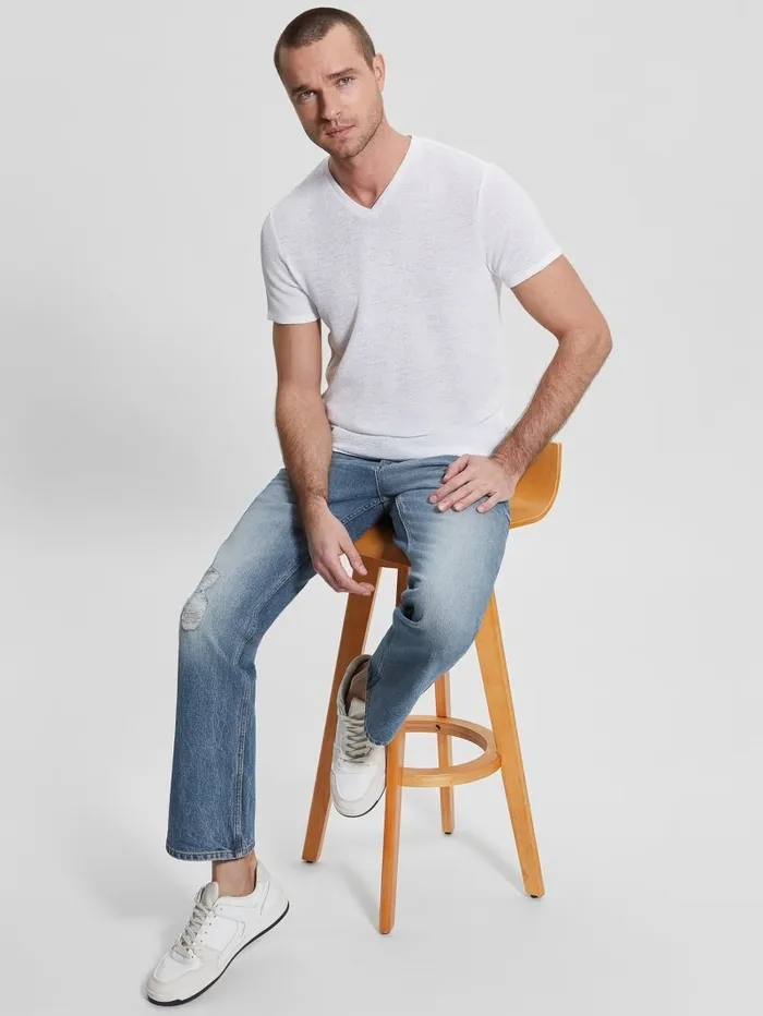 Gauze Tee Pure White Men TShirts and Tanks GUESS Gauze Tee Pure White Men TShirts and Tanks GUESS