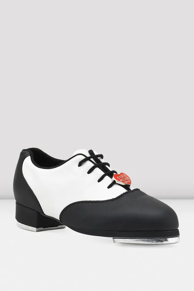 Girls Chloe And Maud Tap Shoes Black White Leather Tap Bloch Children
