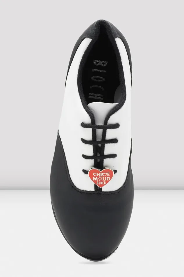 Girls Chloe And Maud Tap Shoes Black White Leather Tap Bloch Children