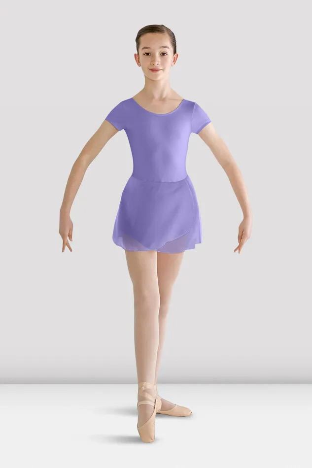 Girls Prisha Short Sleeve Skirted Leotard Lavender Children Leotards Bloch