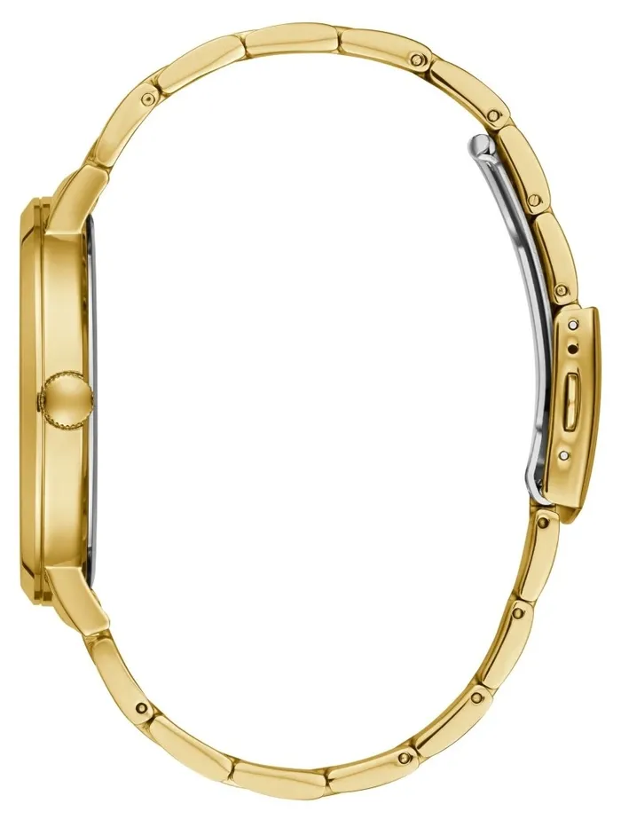 GoldTone and Black Diamond Analog Watch SilverGold WomenMen Watches GUESS