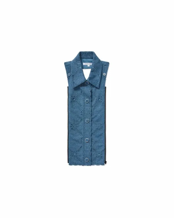 Gretel Eyelet Dickey Sea Glare Women Veronica Beard Dickeys Gretel Eyelet Dickey Sea Glare Women Veronica Beard Dickeys