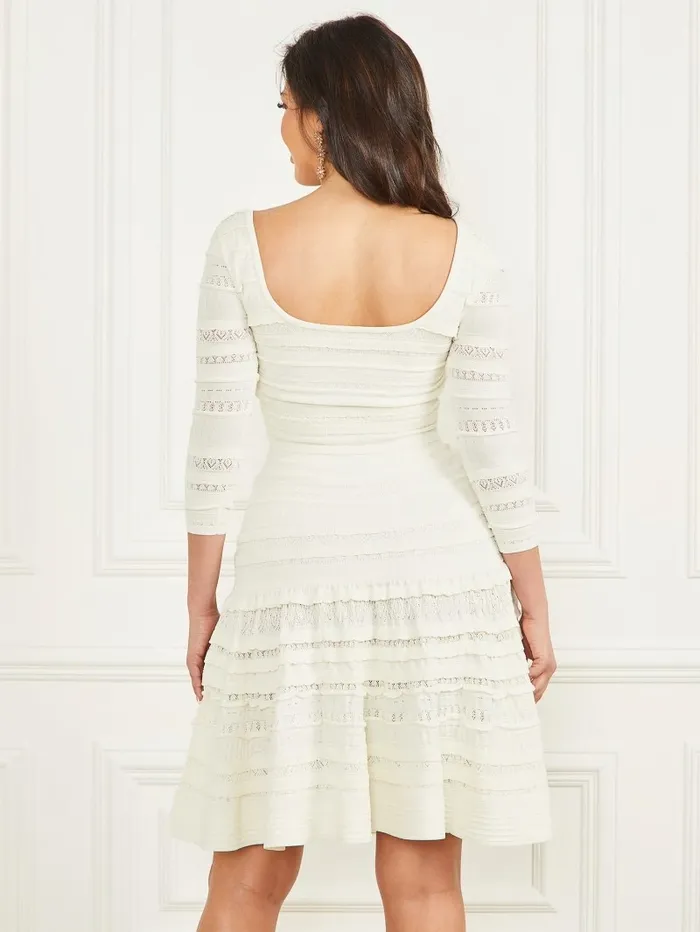 GUESS Bethany Sweater Crop Top Pale Pearl Women Tops GUESS Bethany Sweater Crop Top Pale Pearl Women Tops