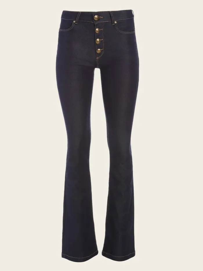 GUESS Bottoms Women Mini Flare Denim Pant Blue Rinse Wash GUESS Bottoms Women Mini Flare Denim Pant Blue Rinse Wash
