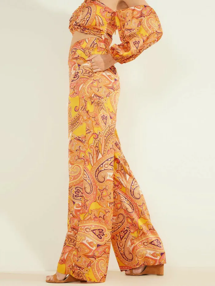 GUESS Cabo Paisley Pant Cabo Paisley Women Bottoms GUESS Cabo Paisley Pant Cabo Paisley Women Bottoms
