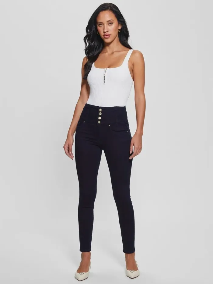 GUESS Corset Shape Up Jeans Tint Yel Women Jeans and Denim