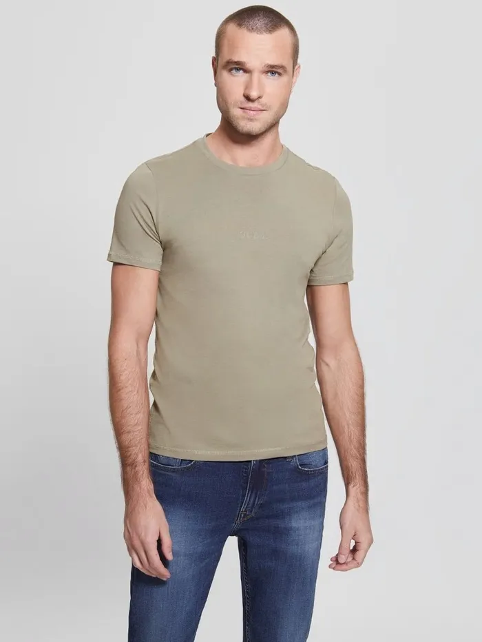 GUESS Eco Aidy Tee Mossy Green Men TShirts and Tanks