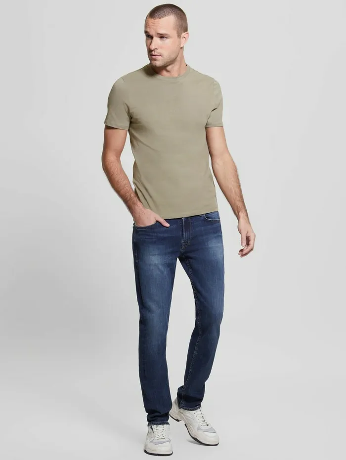 GUESS Eco Aidy Tee Mossy Green Men TShirts and Tanks