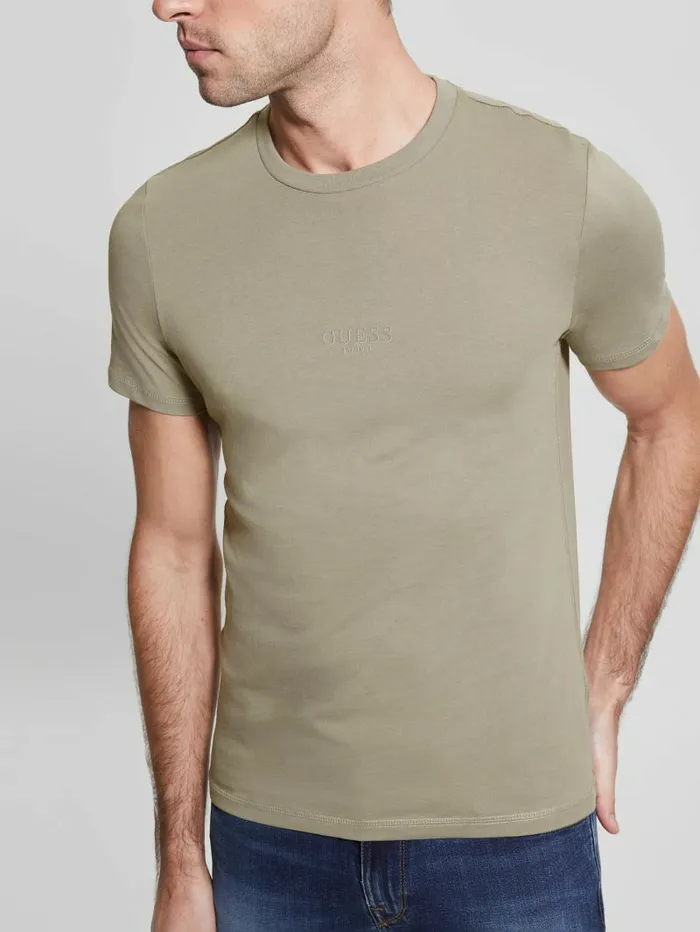 GUESS Eco Aidy Tee Mossy Green Men TShirts and Tanks