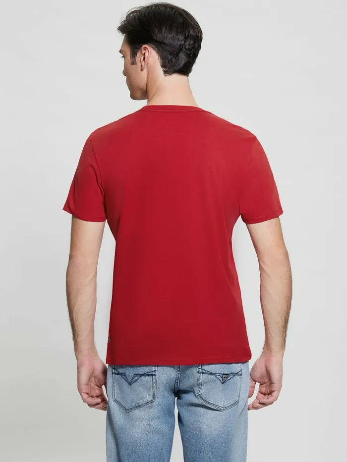 GUESS Eco MetallicAccented Tee Chili Red Men TShirts and Tanks
