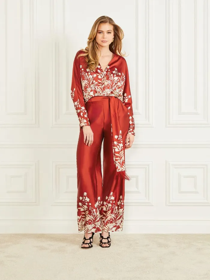 GUESS Erin Printed Top Shadowlands Print Women Tops GUESS Erin Printed Top Shadowlands Print Women Tops