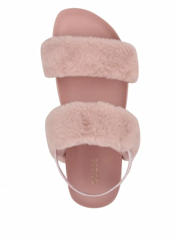 GUESS Fabin FauxFur Sandal Pink Women Sandals
