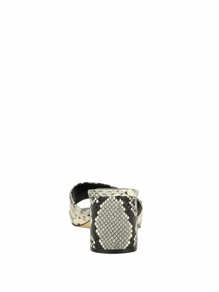 GUESS Gallai Block Heel Mules Black Leather Women Sandals GUESS Gallai Block Heel Mules Black Leather Women Sandals