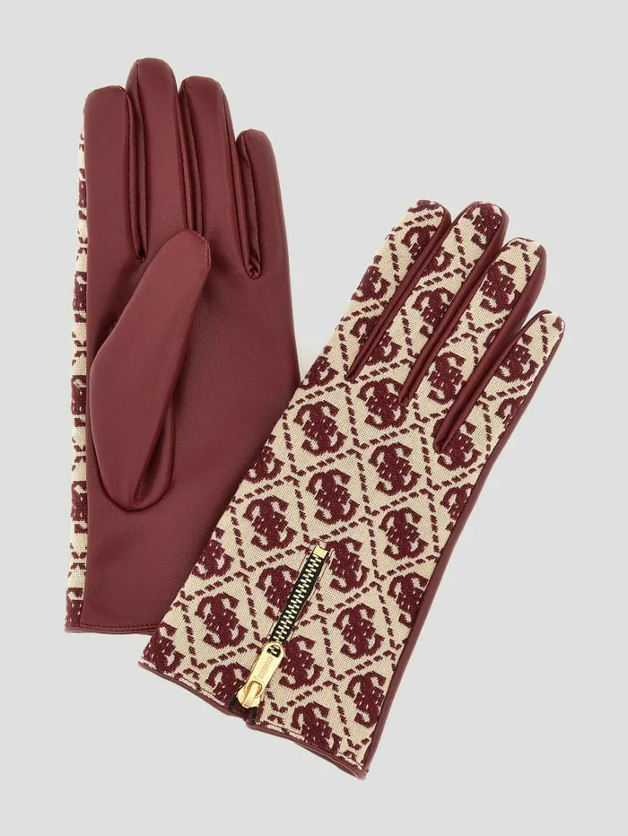 GUESS Izzy Jacquard Quattro G Gloves Montego Wash Women Hats and Scarves