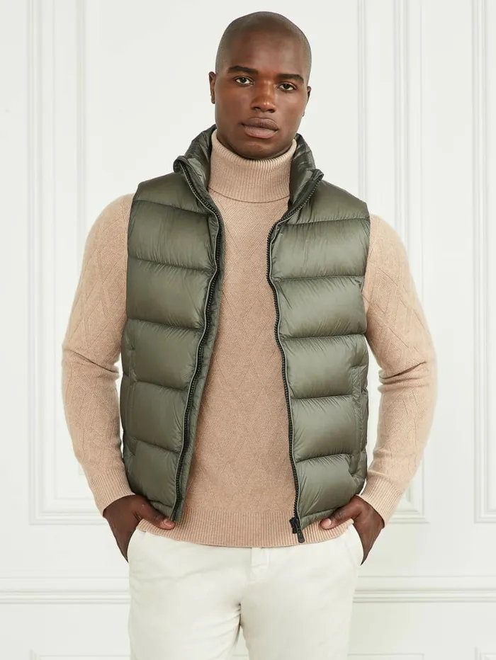 GUESS Jackets and Coats Men Down Puffer Vest Hunter Green