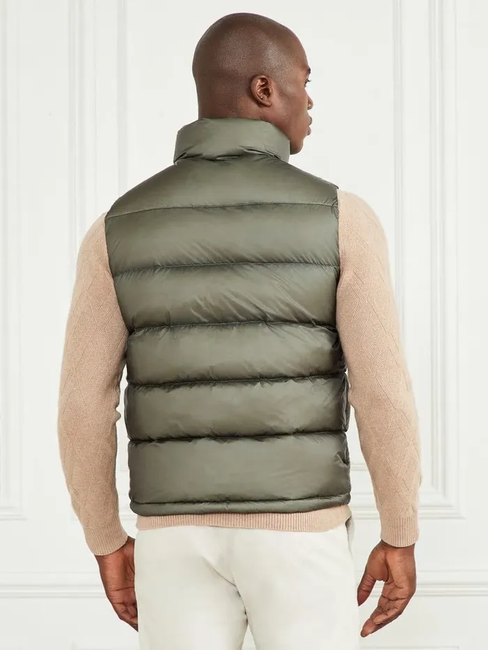 GUESS Jackets and Coats Men Down Puffer Vest Hunter Green GUESS Jackets and Coats Men Down Puffer Vest Hunter Green