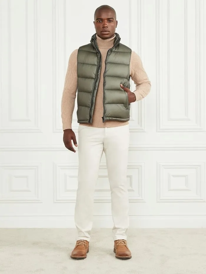 GUESS Jackets and Coats Men Down Puffer Vest Hunter Green GUESS Jackets and Coats Men Down Puffer Vest Hunter Green