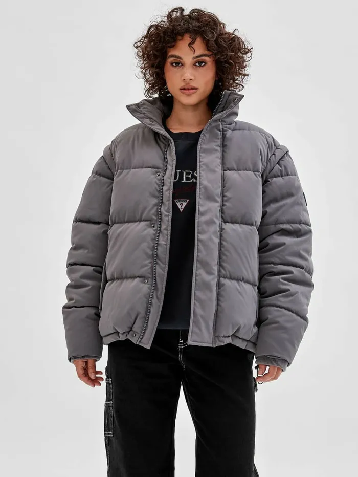 GUESS Jackets and Coats Men GUESS Originals Puffer Jacket Fortress Grey