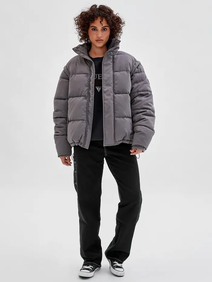 GUESS Jackets and Coats Men GUESS Originals Puffer Jacket Fortress Grey GUESS Jackets and Coats Men GUESS Originals Puffer Jacket Fortress Grey