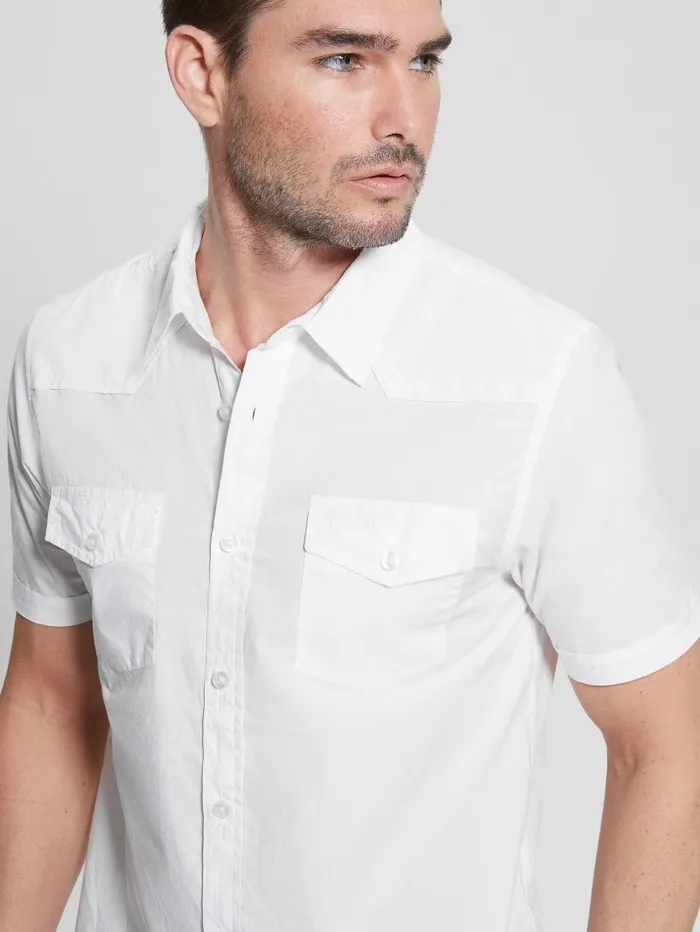 GUESS Nottingham Shirt Blanc Pur Men Shirts