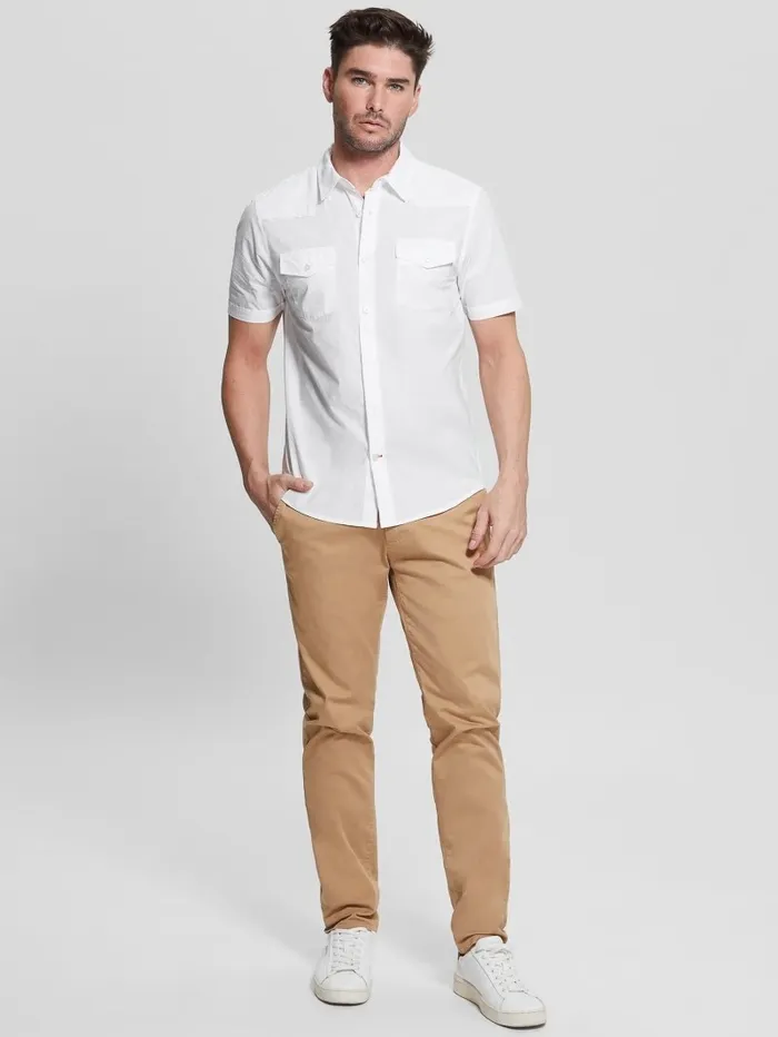 GUESS Nottingham Shirt Blanc Pur Men Shirts